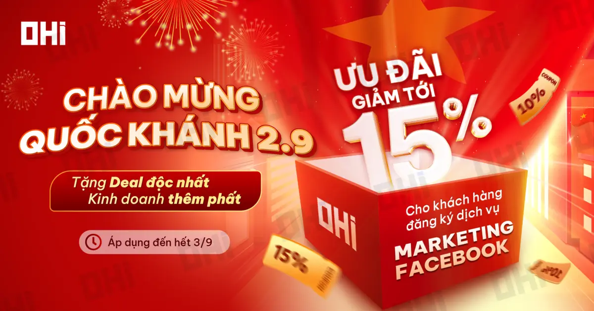 CHÀO MỪNG QUỐC KHÁNH 2/9 - ƯU ĐÃI GIẢM TỚI 15%