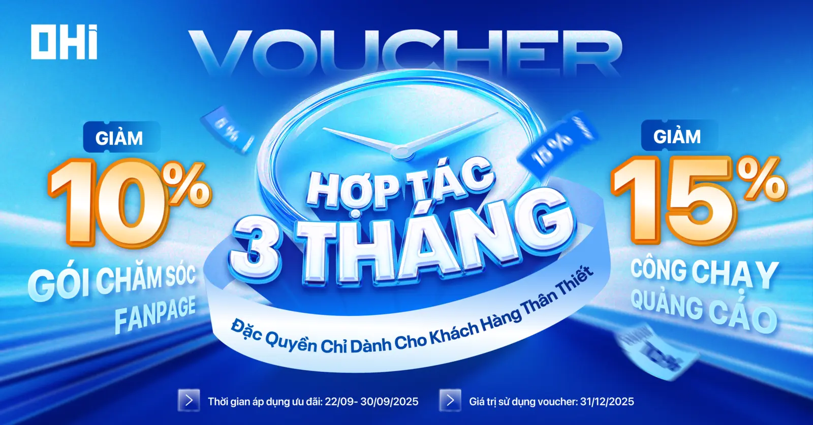 HỢP TÁC 3 THÁNG - GIẢM 10% ĐẶC QUYỀN DÀNH RIÊNG CHO KHÁCH HÀNG THÂN THIẾT